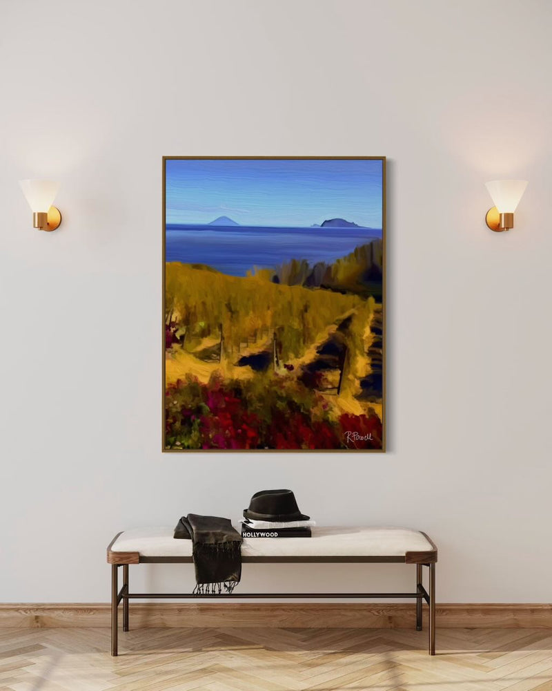 Stromboli Through the Vines