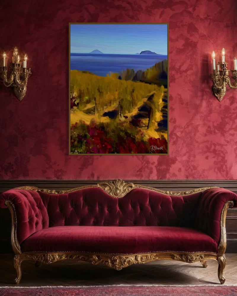 Stromboli Through the Vines