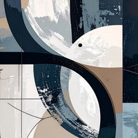 Ivory Elephant by Rosalie Powell, contemporary abstract artwork featuring sculptural ivory forms, layered textures and subtle botanical elements in a sophisticated neutral palette.
