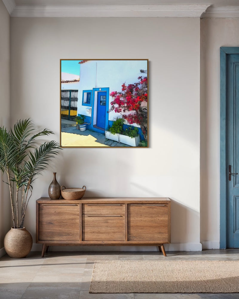 Bougainvillea and Blue